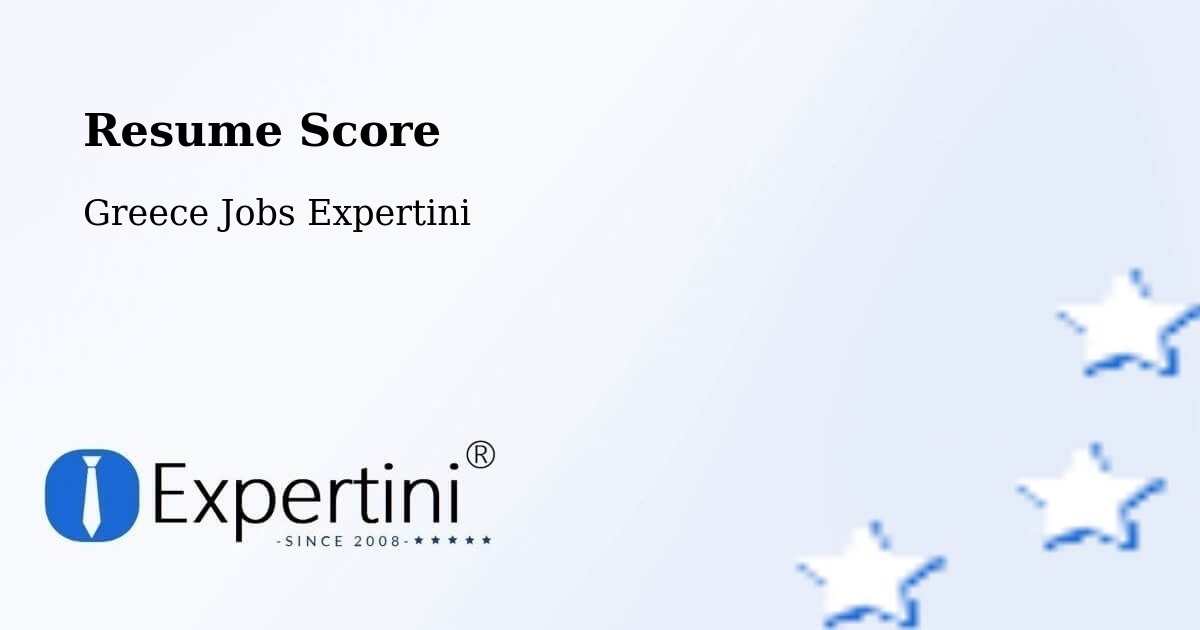 Resume Score & Job Description Match Tool – Nomós Kykládon - Greece Jobs Expertini